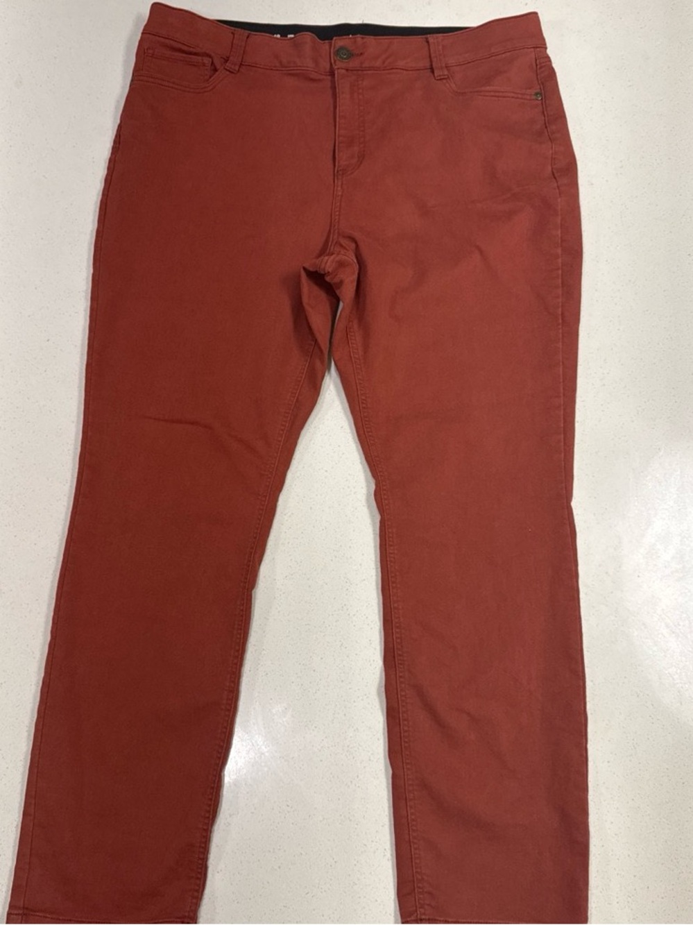 Liz Claiborne Men's Chino Pants in Rust Orange